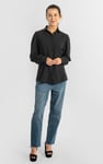 Super Soft Black Shirt With Long Puff Sleeves