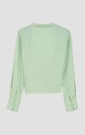 Long Sleeves Wrap Blouse