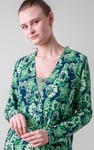 Womens Wild Flower Print Longline Midi Dress