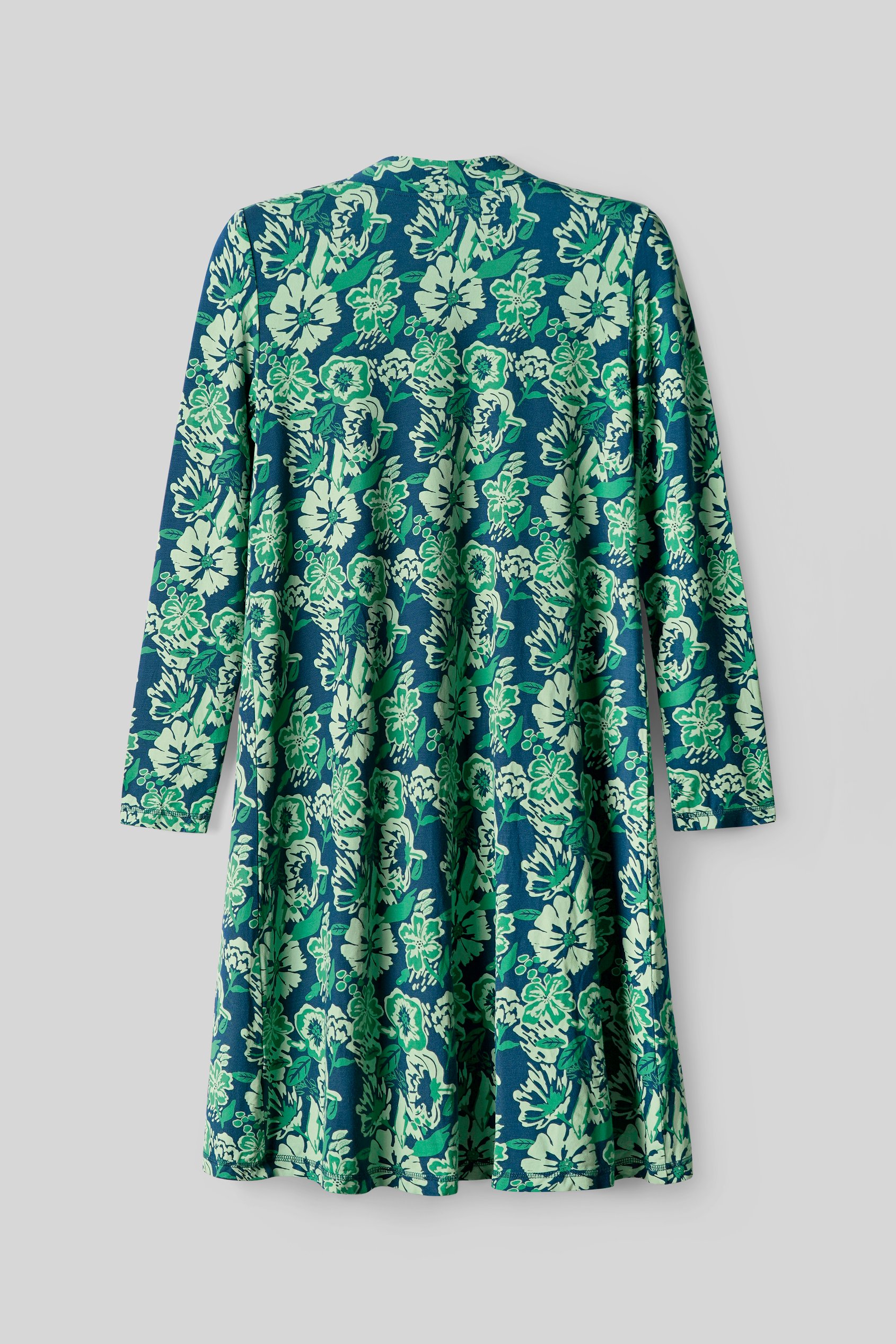 Womens Wild Flower Print Longline Midi Dress