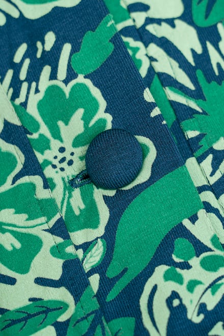 Womens Wild Flower Print Longline Midi Dress