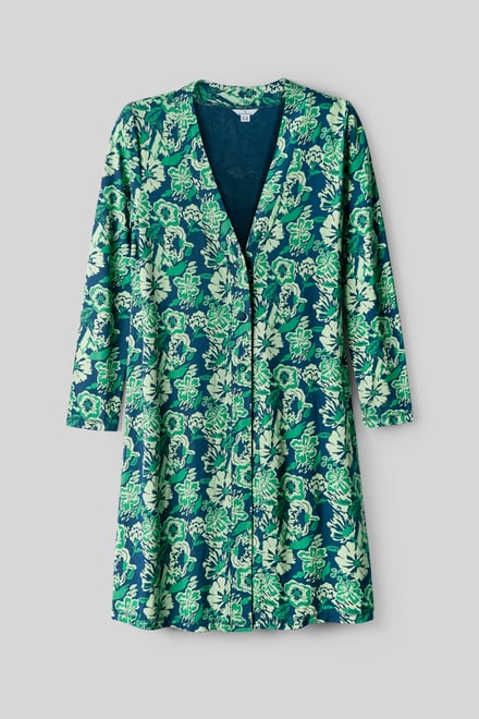 Womens Wild Flower Print Longline Midi Dress