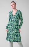 Womens Wild Flower Print Longline Midi Dress
