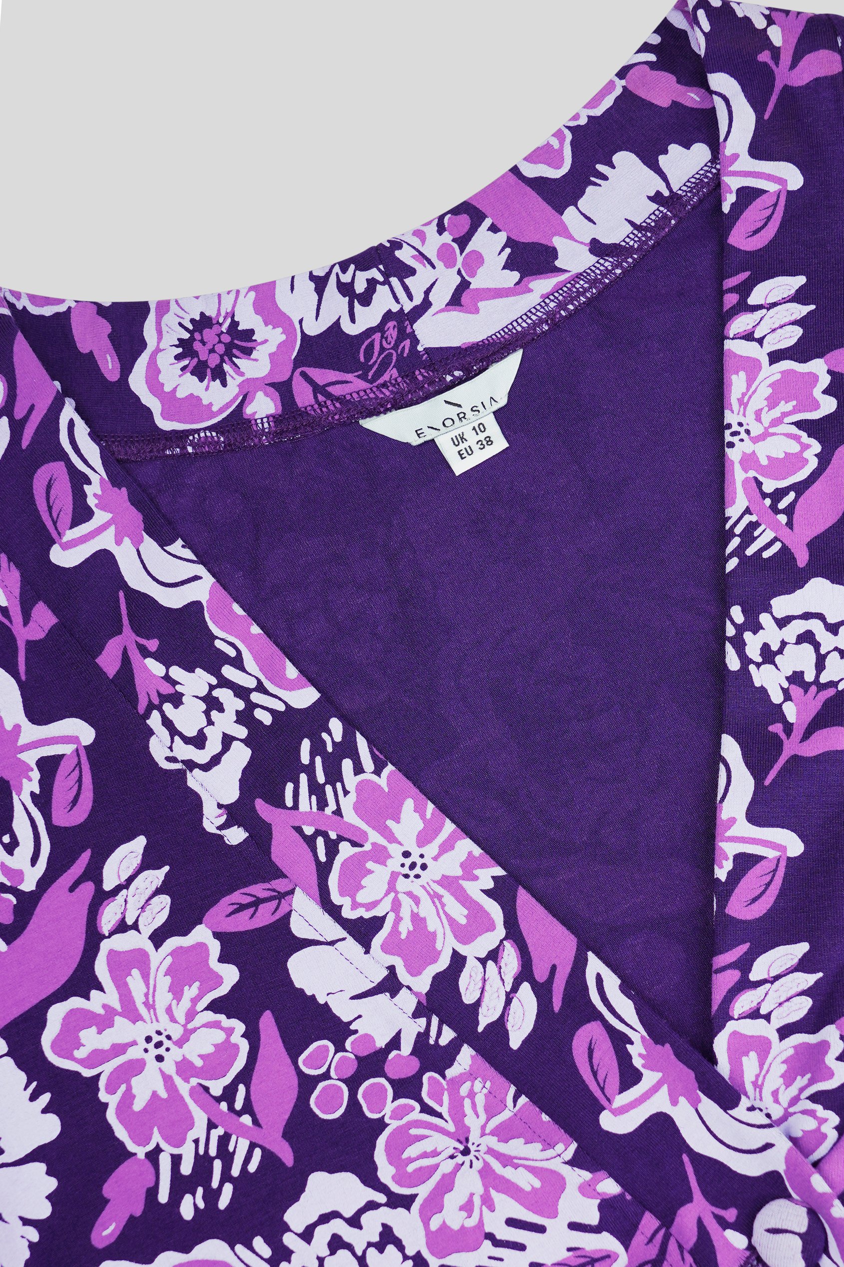 Womens Wild Flower Print Longline Midi Dress