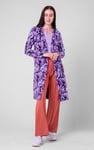 Womens Wild Flower Print Longline Midi Dress