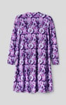 Womens Wild Flower Print Longline Midi Dress