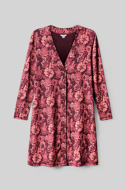 Womens Wild Flower Print Longline Midi Dress