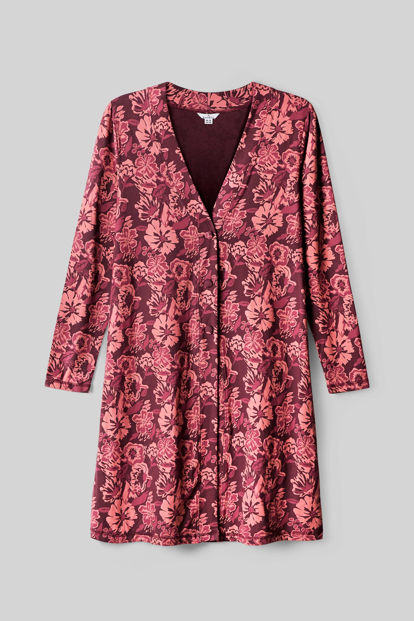 Womens Wild Flower Print Longline Midi Dress