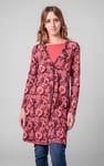 Womens Wild Flower Print Longline Midi Dress