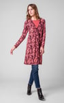 Womens Wild Flower Print Longline Midi Dress