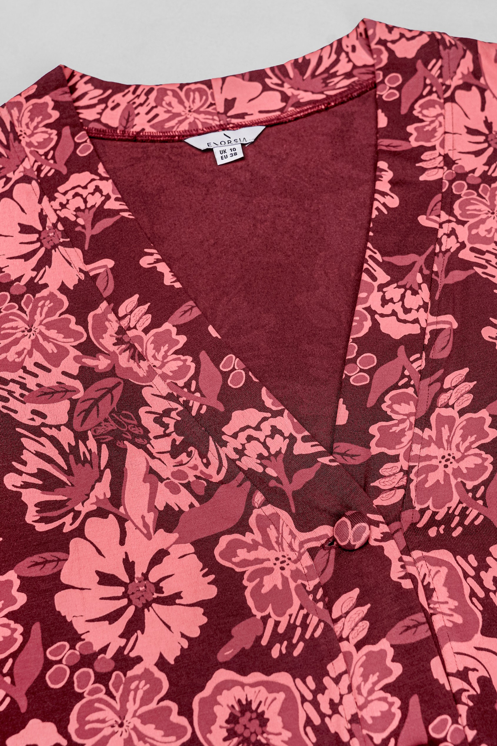Womens Wild Flower Print Longline Midi Dress