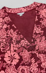 Womens Wild Flower Print Longline Midi Dress
