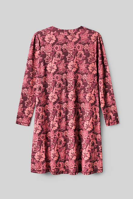 Womens Wild Flower Print Longline Midi Dress