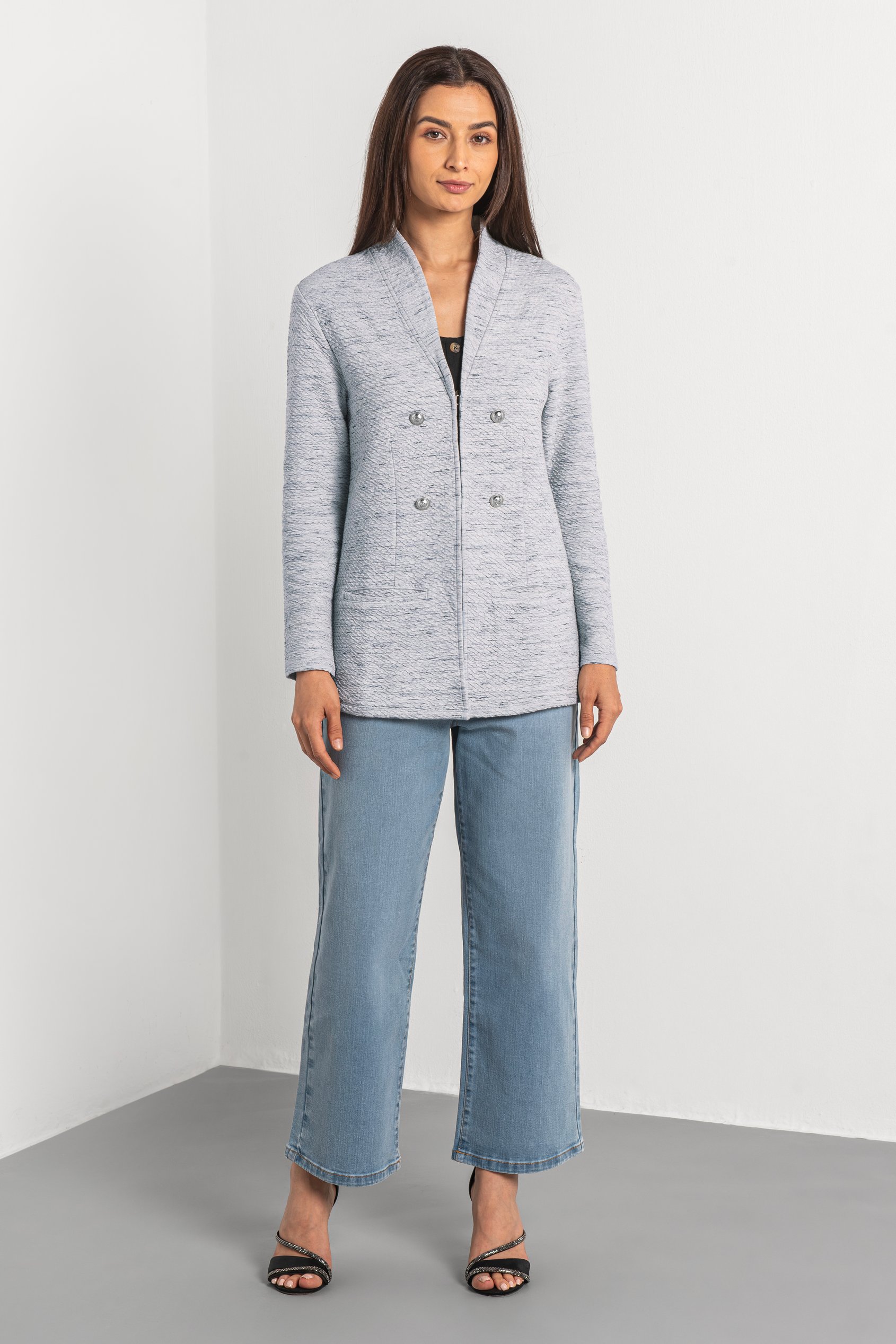 Womens Slim Fit Knit Jacket