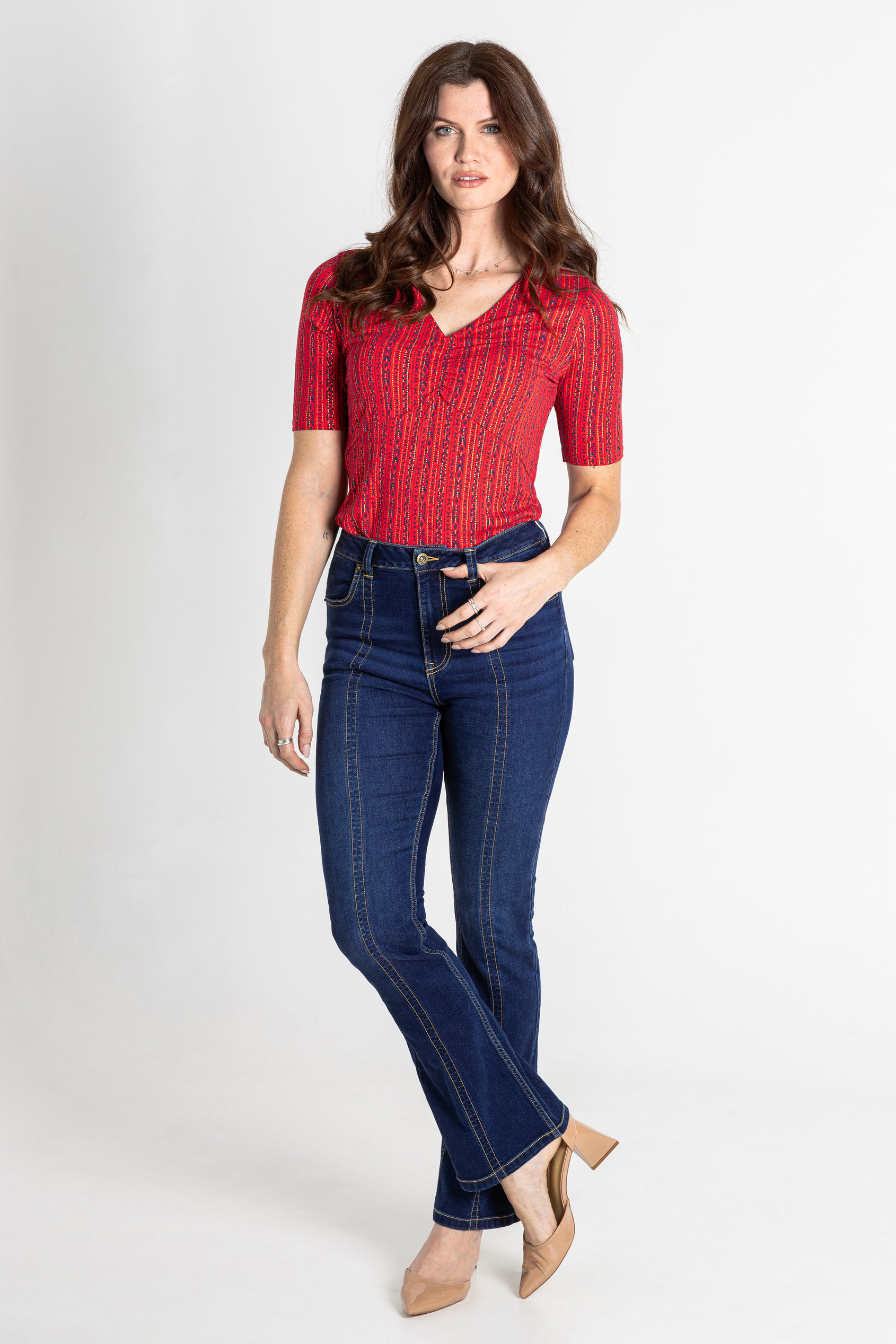 Lift Skinny And Shape Low Rise Flared Jeans