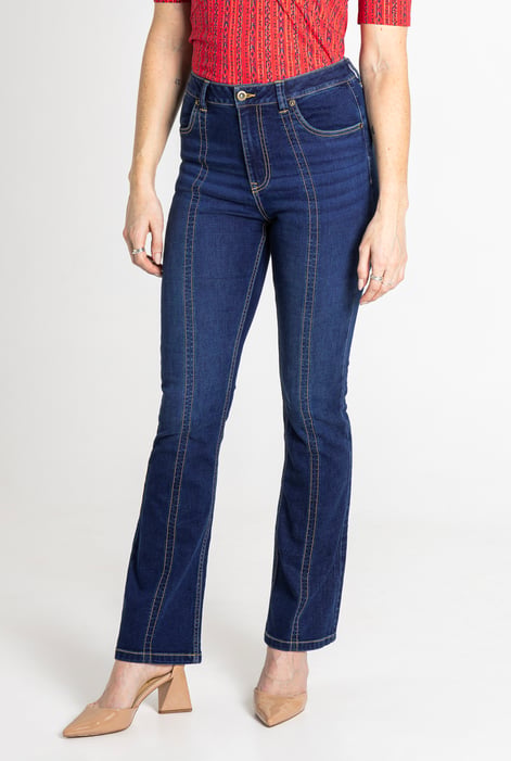 Deep Blue Lift Skinny And Shape Low Rise Flared Jeans