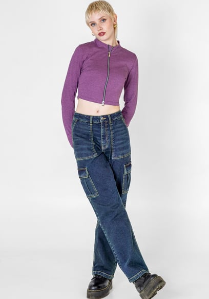 Vintage Straight Leg Cargo Jeans