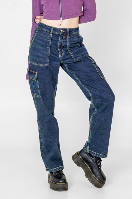 Vintage Straight Leg Cargo Jeans
