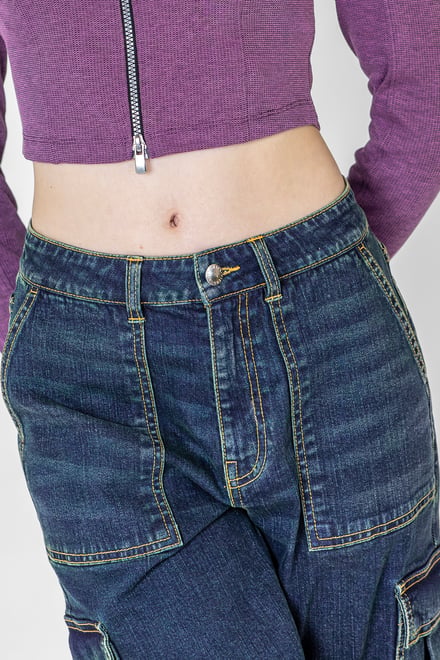 Vintage Straight Leg Cargo Jeans