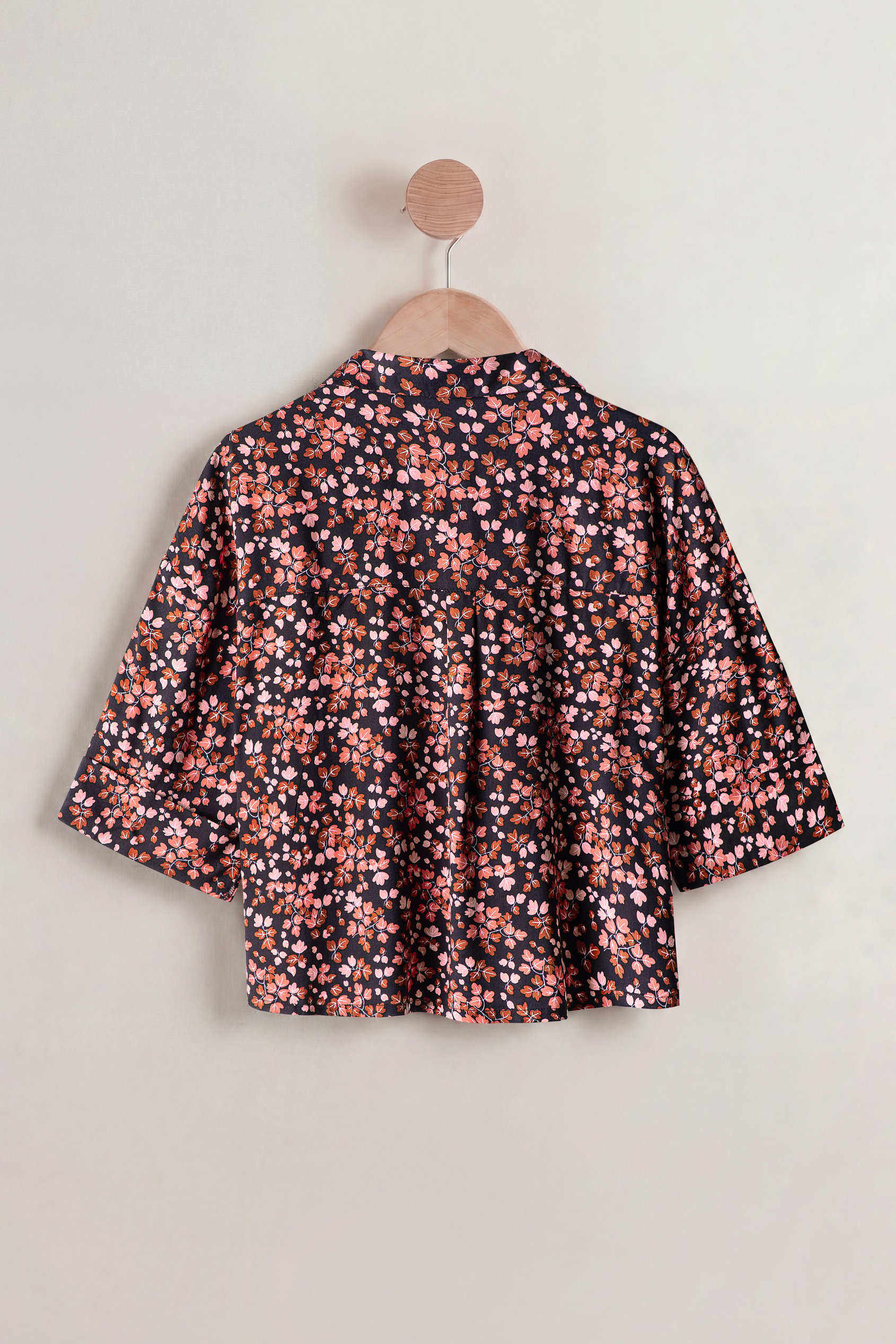 Women's Floral Cuban Collar Boxy Shirt