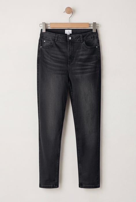 Womens Black Grey Slim Fit Jeans