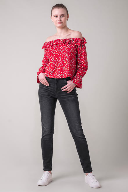 Womens Grey Slim Fit Jeans