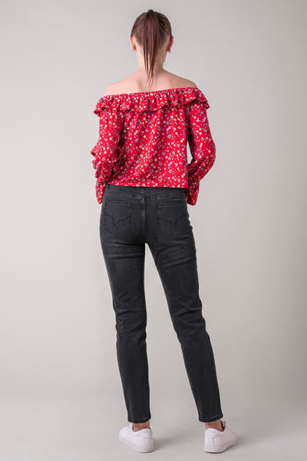 Womens Grey Slim Fit Jeans