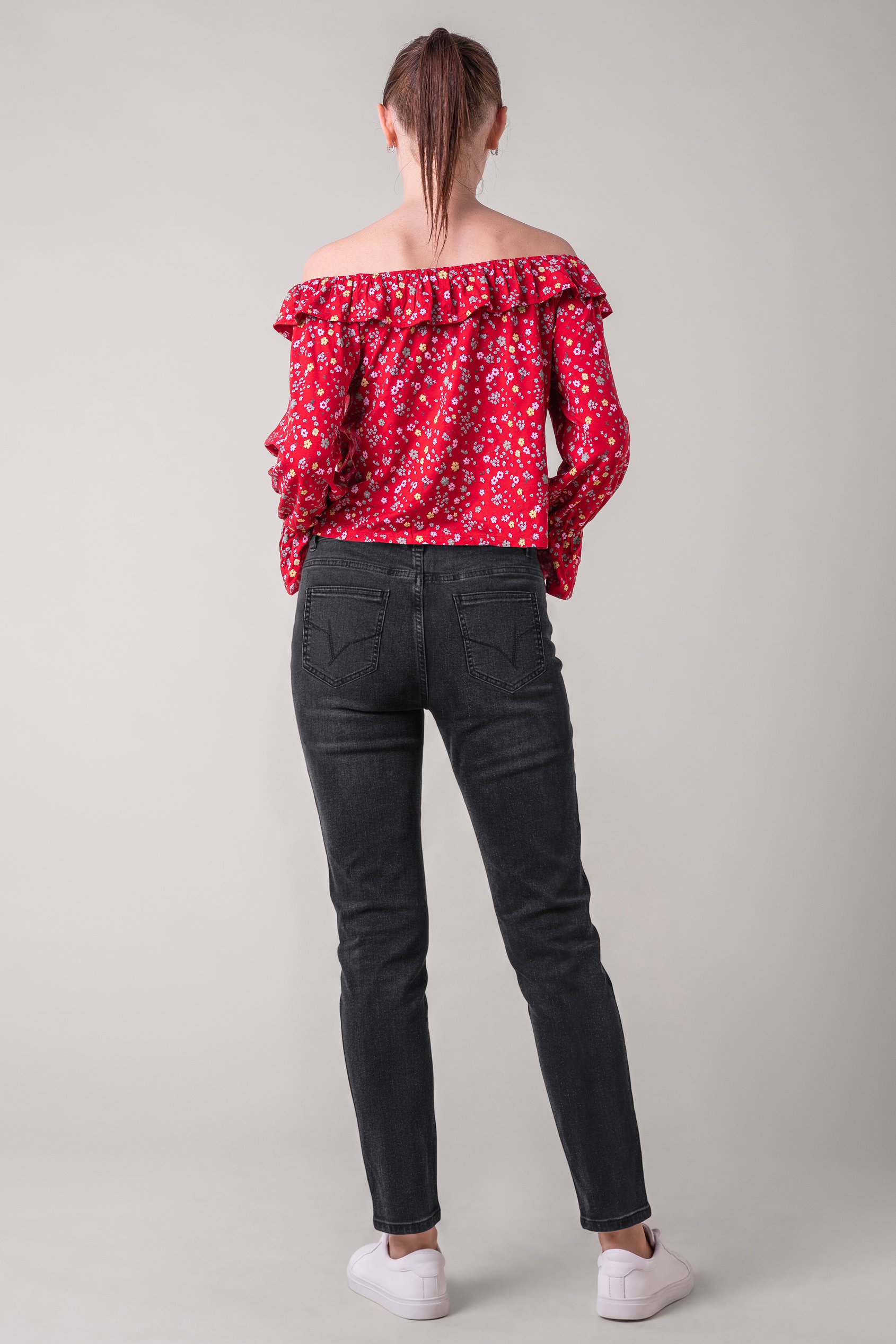 Womens Grey Slim Fit Jeans