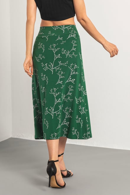 Women High Waist Lace Up A-Line Midi Skirt