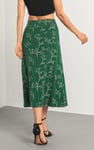 Women High Waist Lace Up A-Line Midi Skirt
