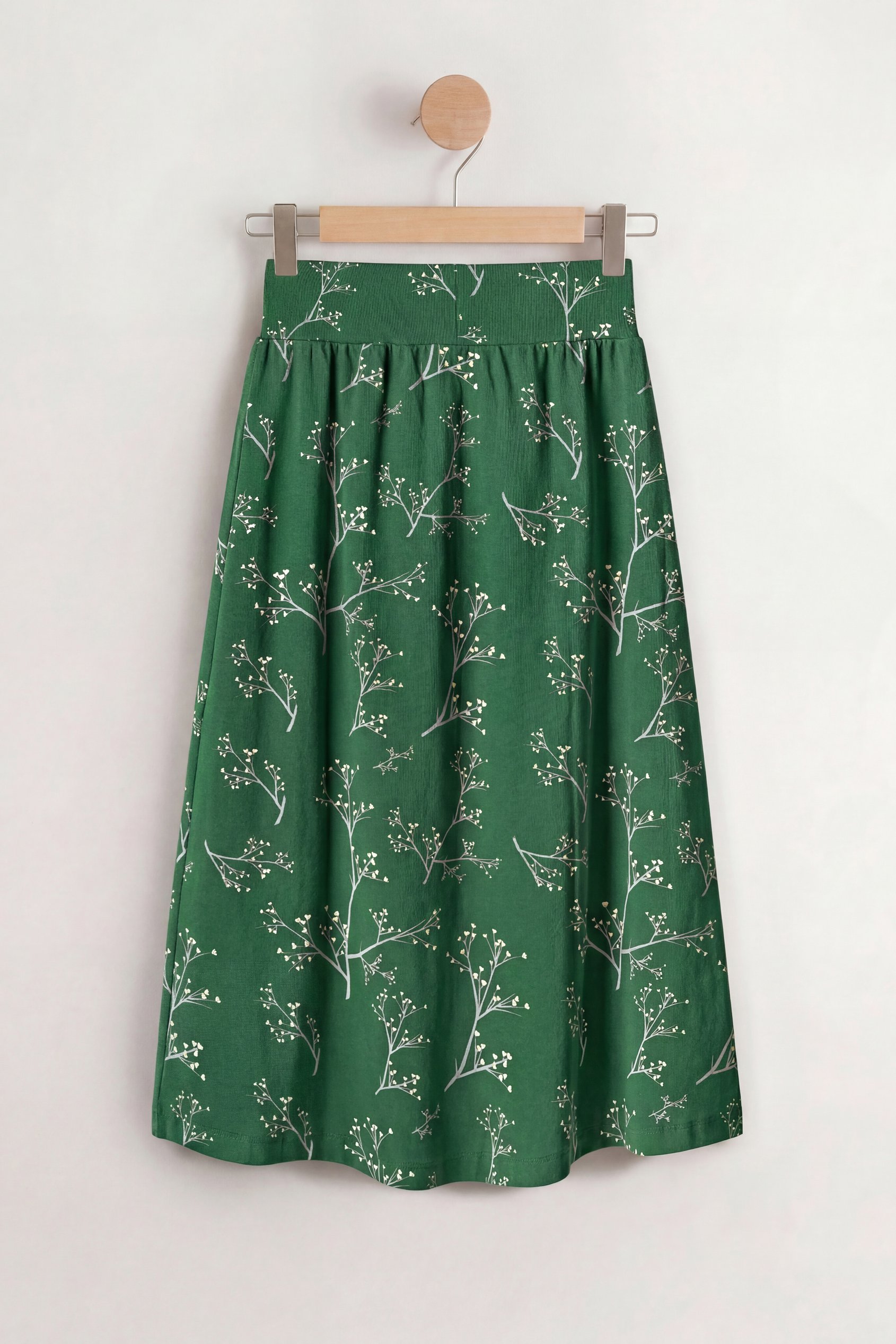 Women High Waist Lace Up A-Line Midi Skirt