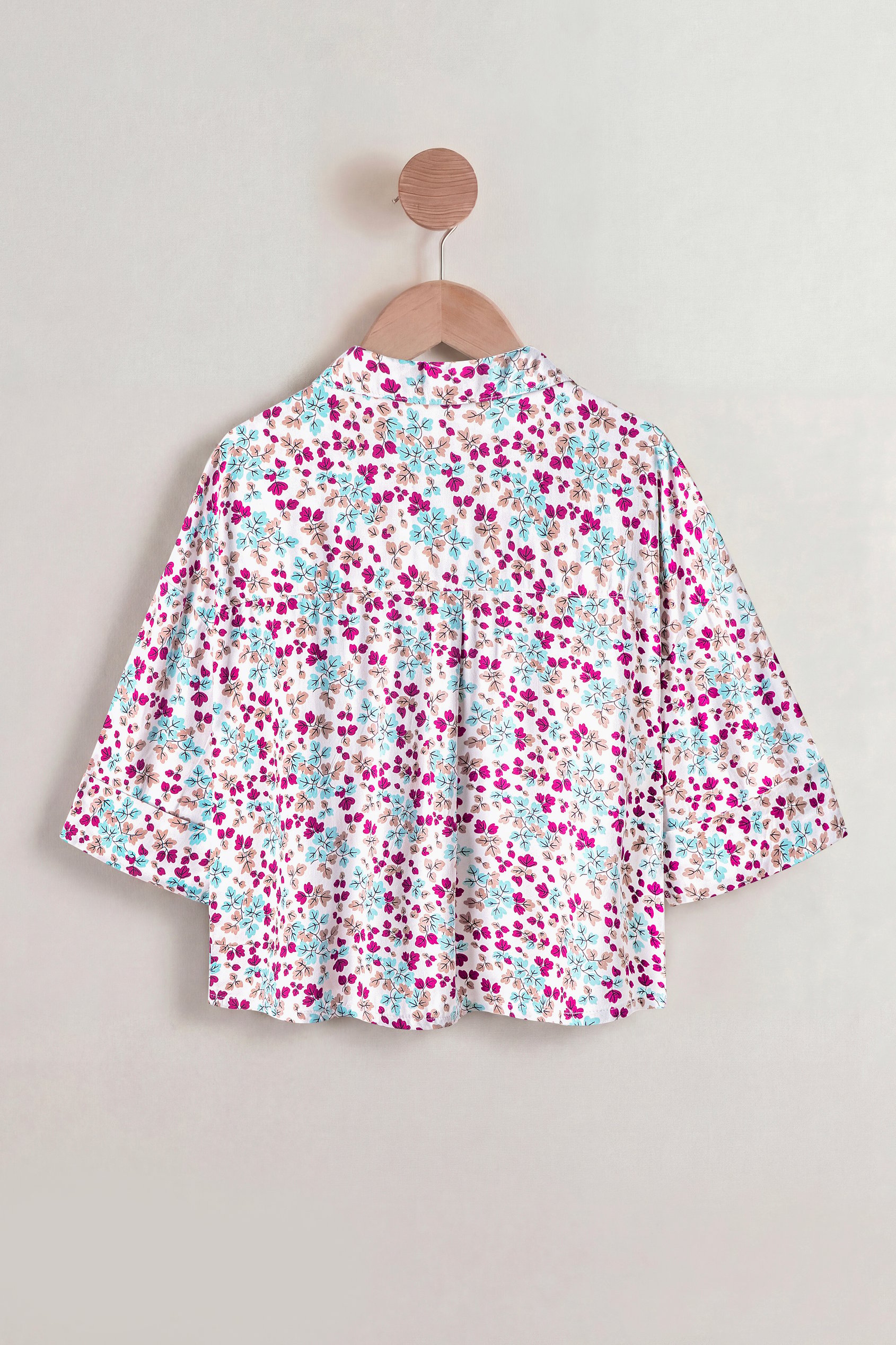 Women's Floral Cuban Collar Boxy Shirt