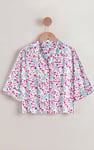 Women's Floral Cuban Collar Boxy Shirt