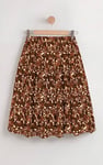 Women's Paisley Tiered Midi Skirt