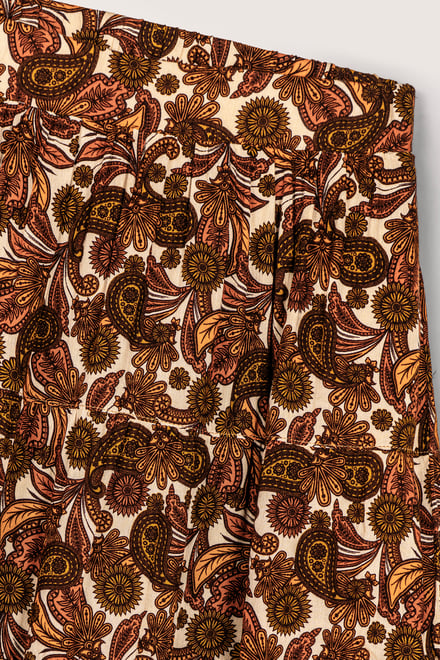 Women's Paisley Tiered Midi Skirt