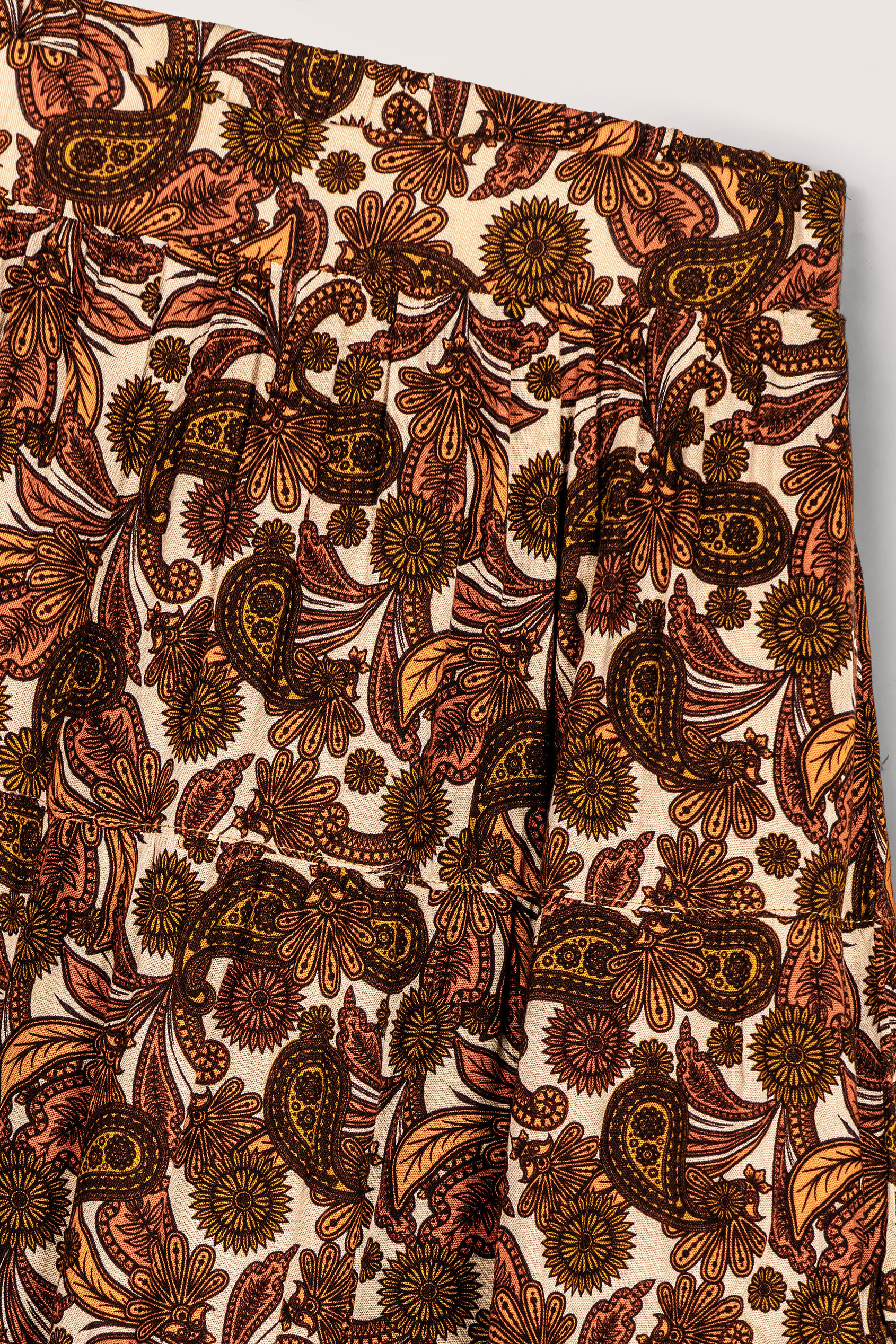 Women's Paisley Tiered Midi Skirt