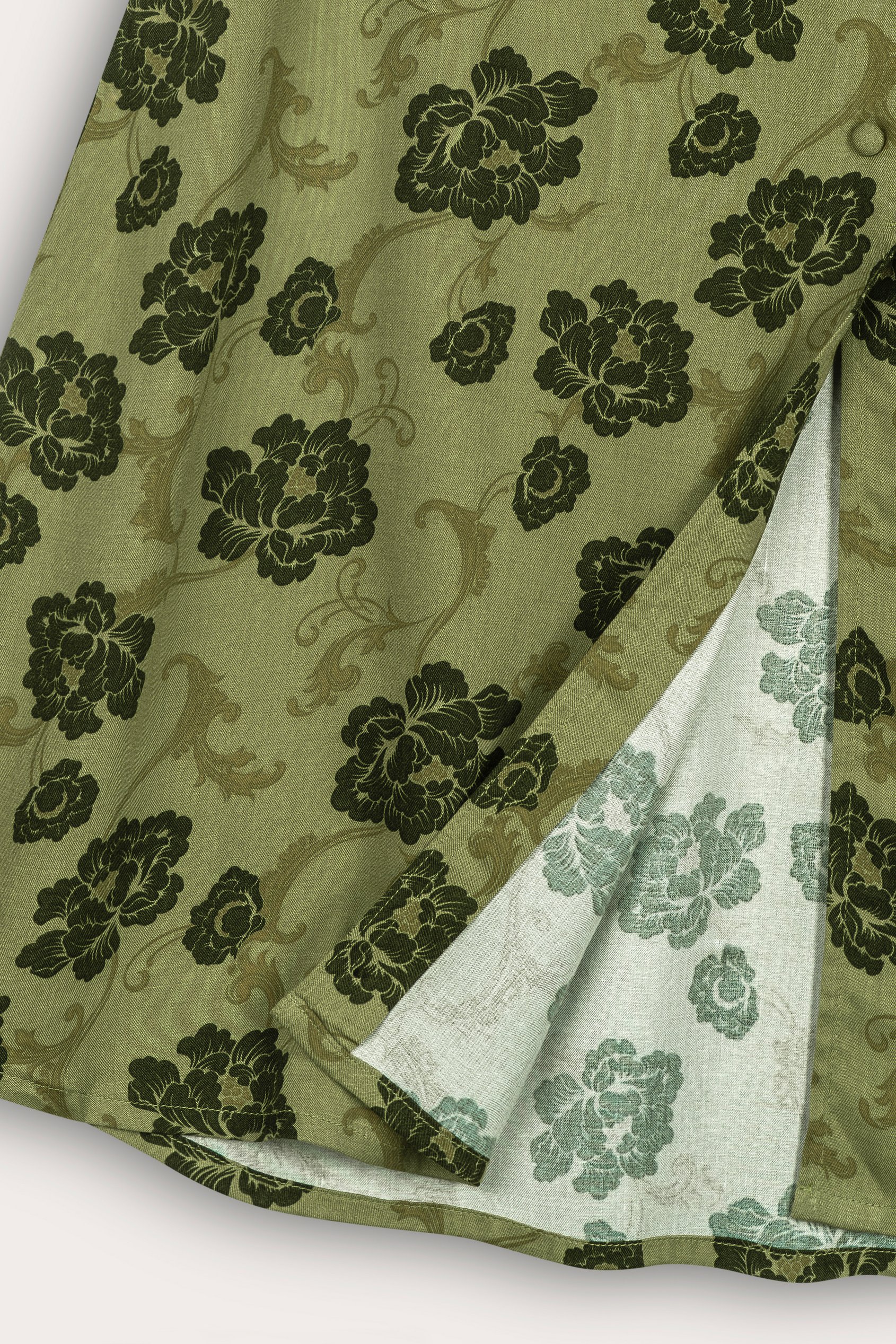 Women's Floral Viscose Midi Skirt