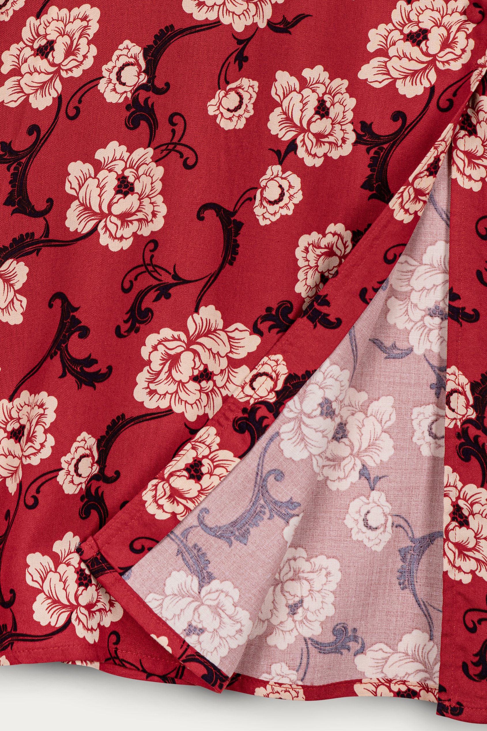 Women's Floral Viscose Midi Skirt