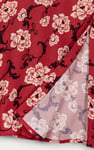 Women's Floral Viscose Midi Skirt