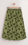 Women's Floral Viscose Midi Skirt