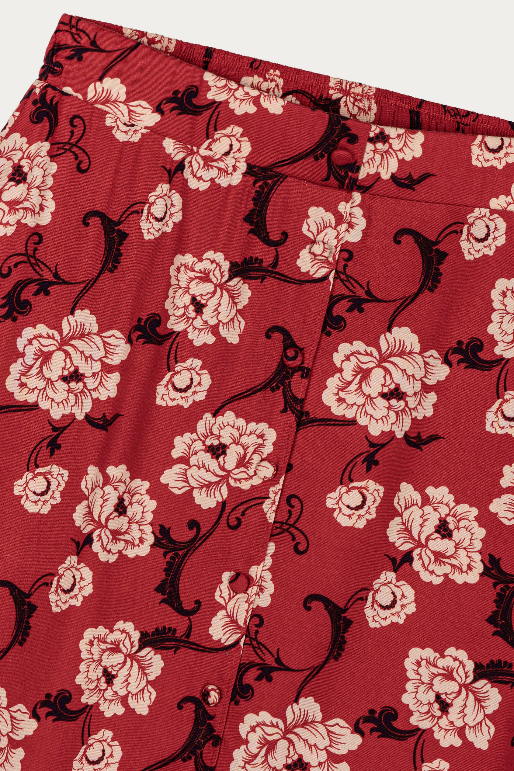 Women's Floral Viscose Midi Skirt
