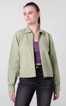 Womens Full Zip Cropped Jacket