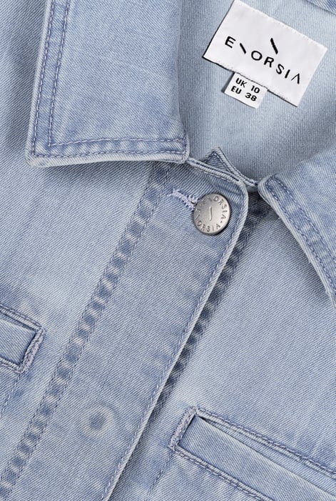 Women's Light Wash Cropped Denim Jacket
