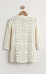 Women's Crochet Front Tie Knit Cardigan