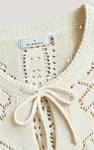 Women's Crochet Front Tie Knit Cardigan