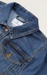 Puff Sleeve Denim Mid Wash Jacket