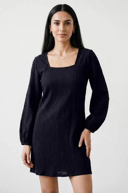 Women's Square Neck Jersey Mini Dress