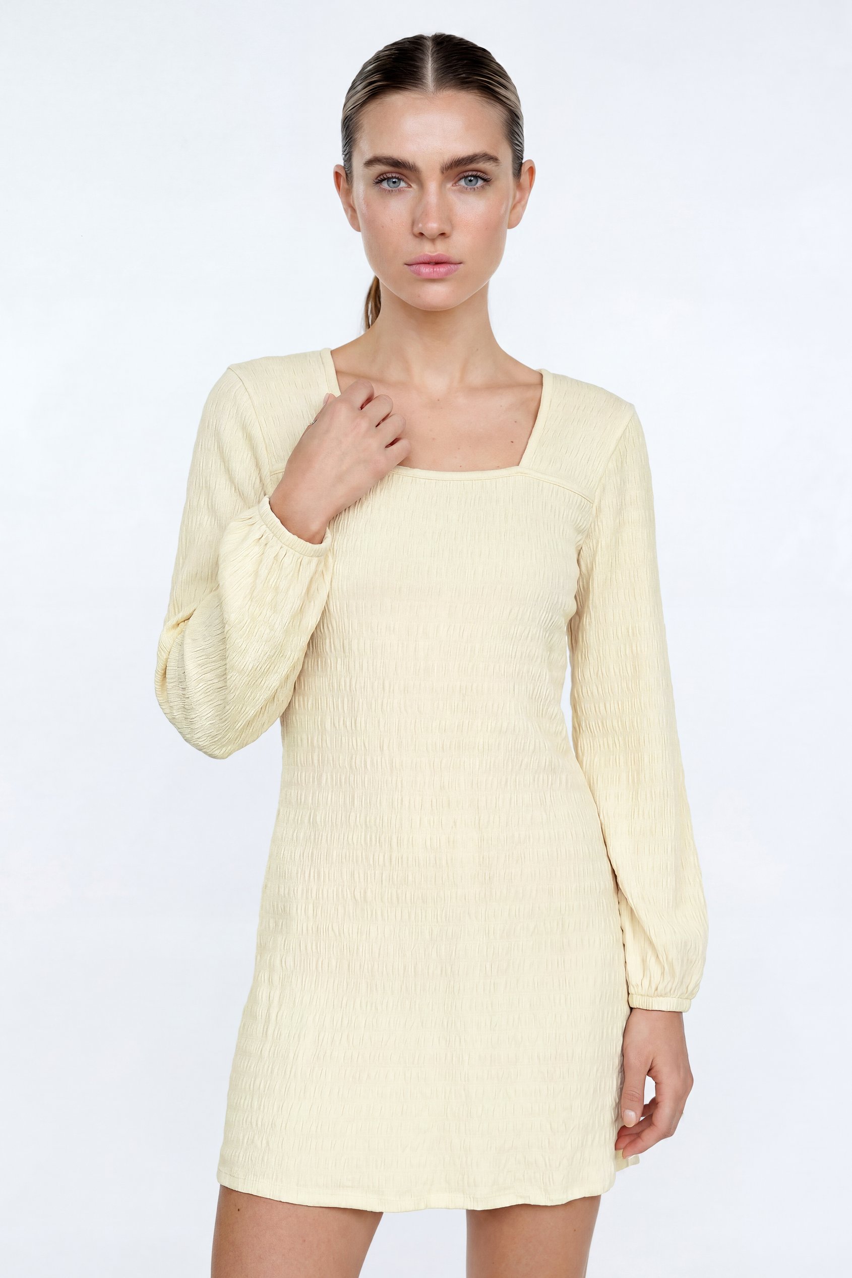 Women's Square Neck Jersey Mini Dress