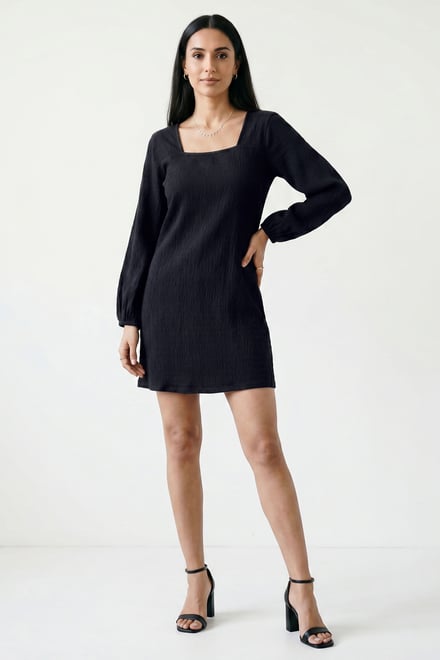 Women's Square Neck Jersey Mini Dress
