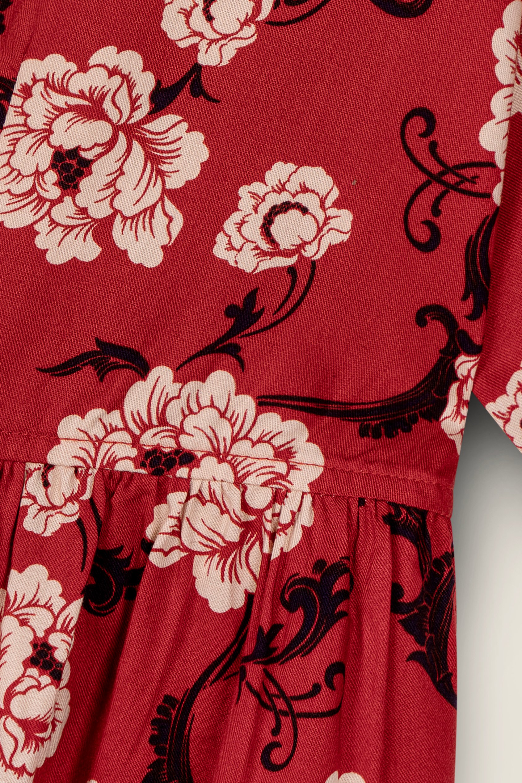 Women's Tie Front Floral Short Sleeve Blouse
